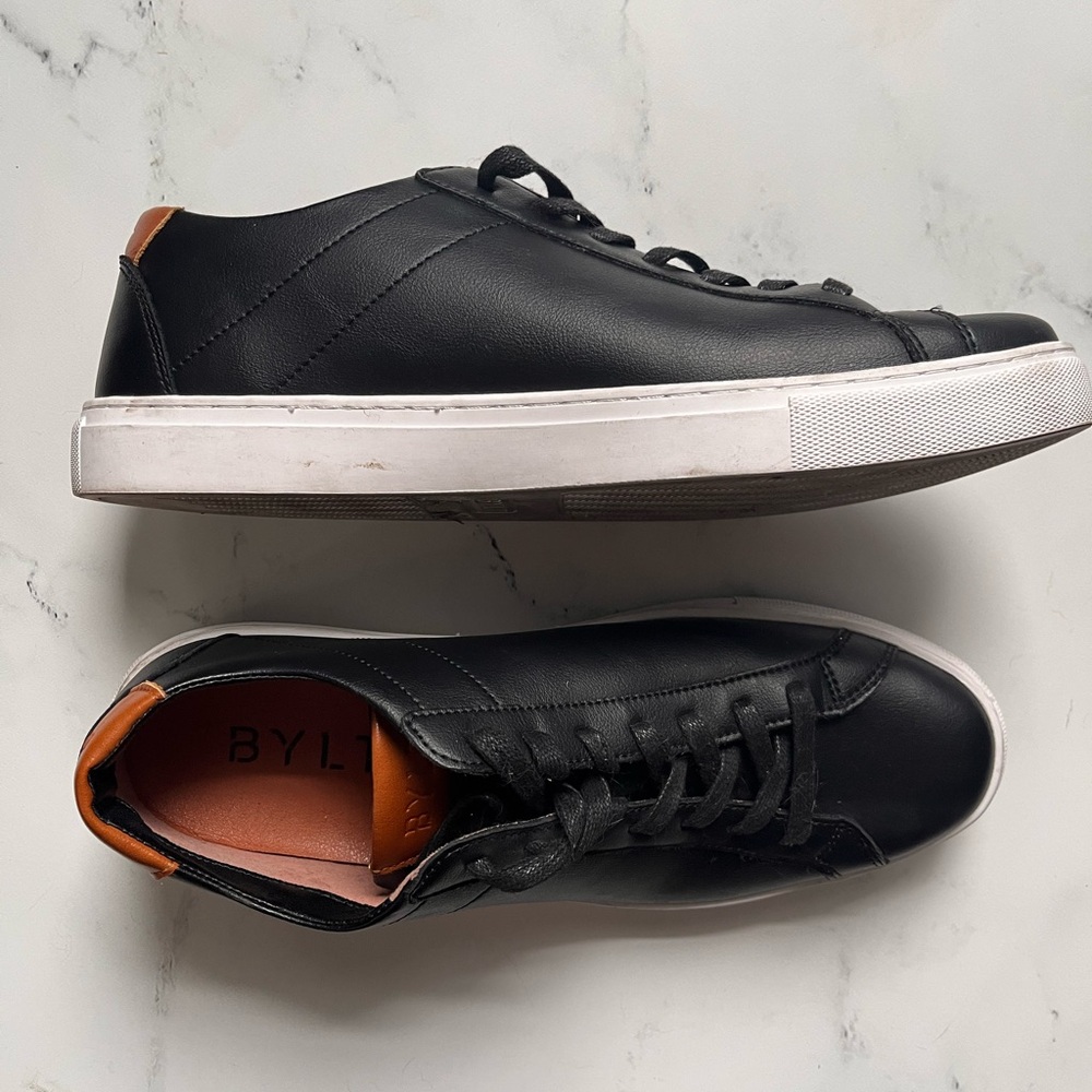 BYLT Men's Black Leather shoes 11
